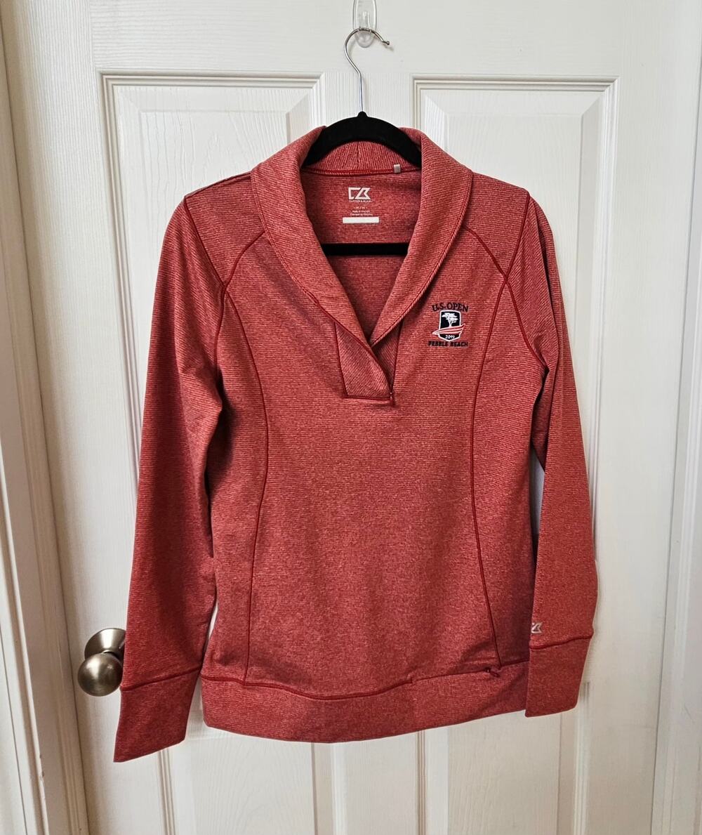 Cutter & Buck Women Medium US Open 2019 Pebble Beach DryTec Pullover Golf Top